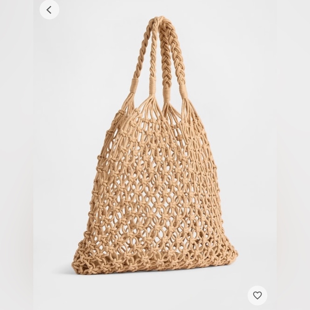 NWT GAP Open-Weave Straw Tote Bag - Picture 2 of 4